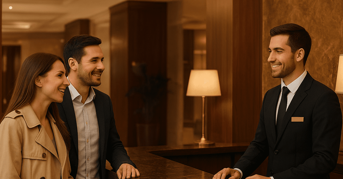 Hotel guests satisfied with their stay